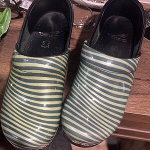 Dansko striped clogs